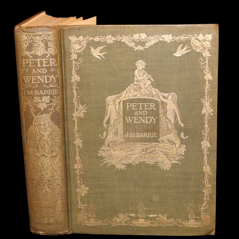 1911 Rare PETER PAN First Edition - PETER and WENDY by J.M. Barrie illustrated by F.D. Bedford.