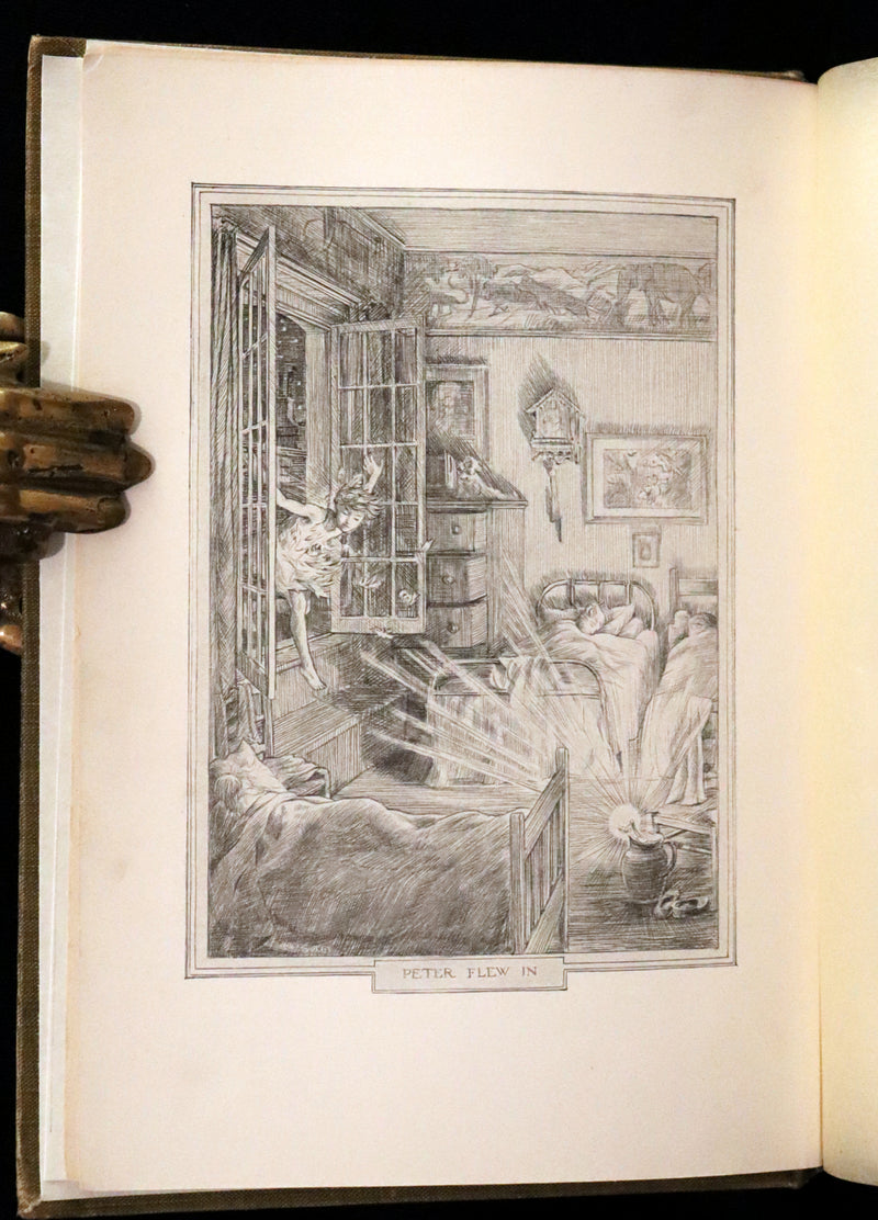 1911 Rare PETER PAN First Edition - PETER and WENDY by J.M. Barrie illustrated by F.D. Bedford.