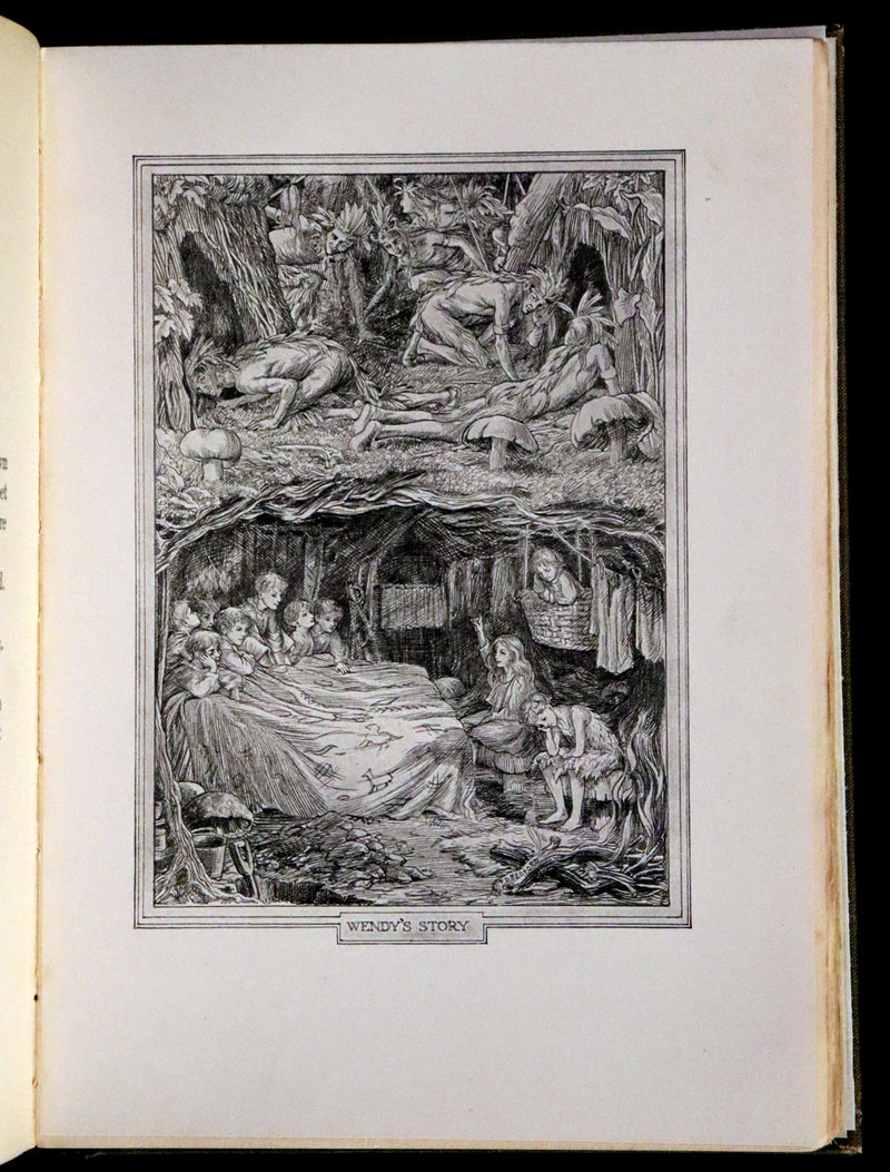 1911 Rare PETER PAN First Edition - PETER and WENDY by J.M. Barrie illustrated by F.D. Bedford.