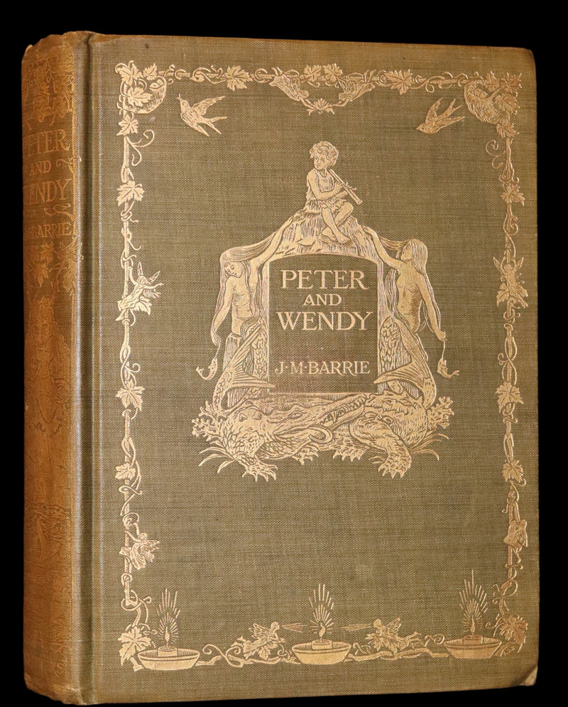 1911 Rare PETER PAN First Edition - PETER and WENDY by J.M. Barrie illustrated by F.D. Bedford.