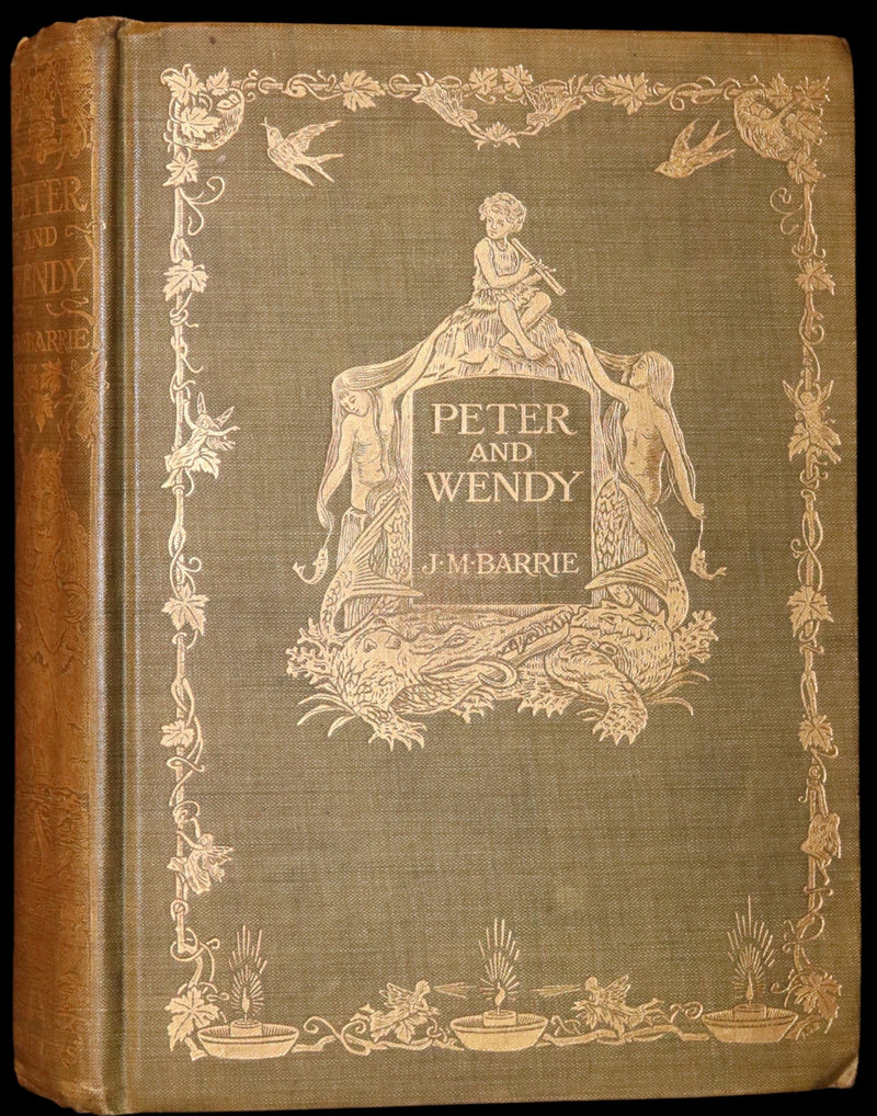 1911 Rare PETER PAN First Edition - PETER and WENDY by J.M. Barrie illustrated by F.D. Bedford.