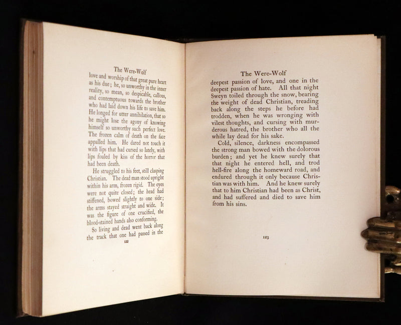 1896 Rare First Edition Book on Werewolves - THE WERE-WOLF by Clemence Housman. Illustrated.