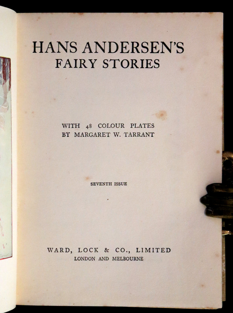 1925 Rare Book - Hans Andersen's FAIRY Stories with 48 Coloured Plates By Margaret W. Tarrant.