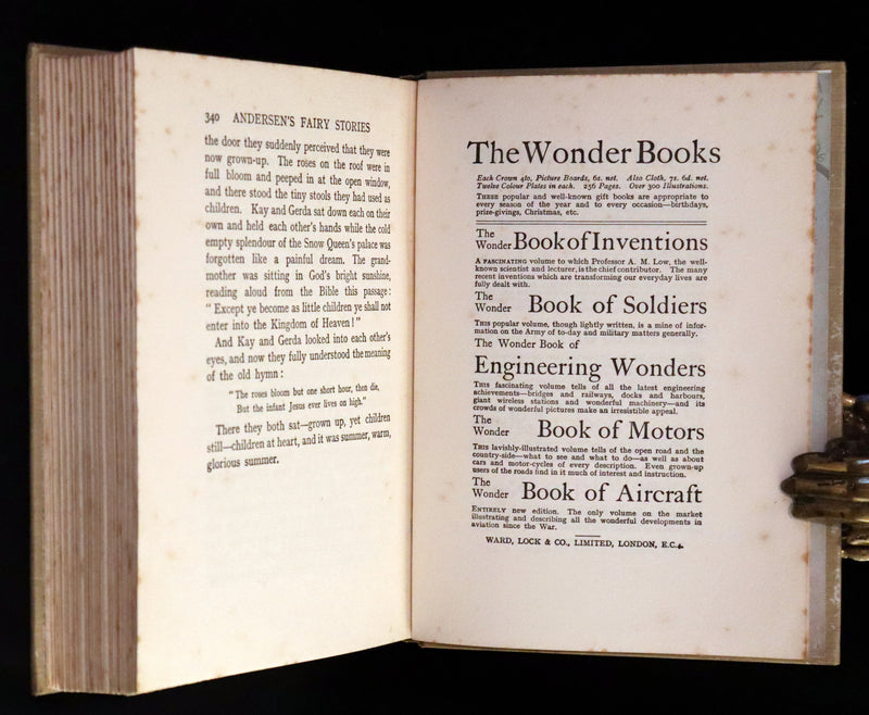 1925 Rare Book - Hans Andersen's FAIRY Stories with 48 Coloured Plates By Margaret W. Tarrant.