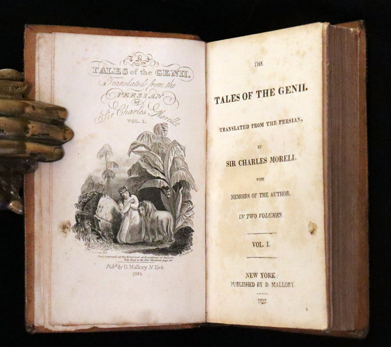 1825 Scarce Book Set - The Tales of the Genii, Translated from the Persian by Sir Charles Morrell.