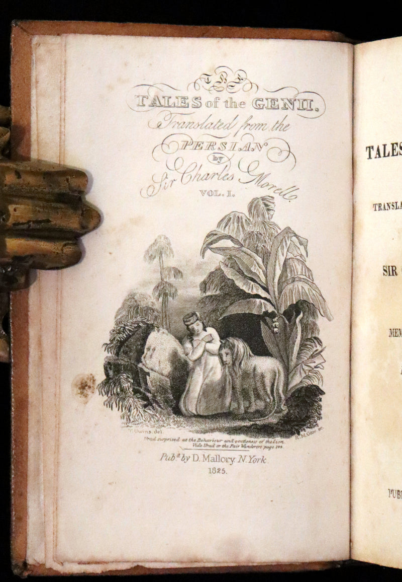 1825 Scarce Book Set - The Tales of the Genii, Translated from the Persian by Sir Charles Morrell.