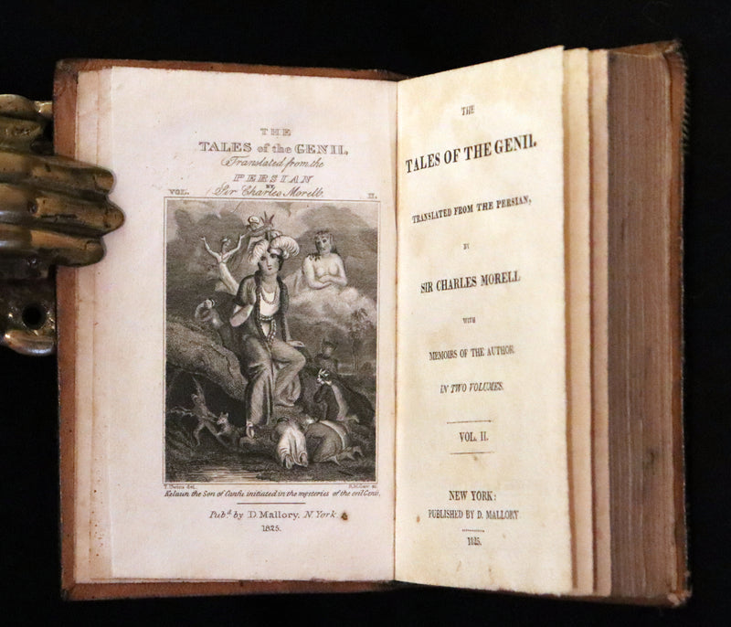 1825 Scarce Book Set - The Tales of the Genii, Translated from the Persian by Sir Charles Morrell.