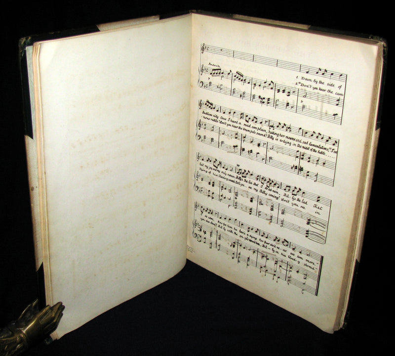 1899 Scarce Victorian Manuscript Music Book - The Slender Boy, None Other, Ich Stand in Dunklen Traumen, etc.