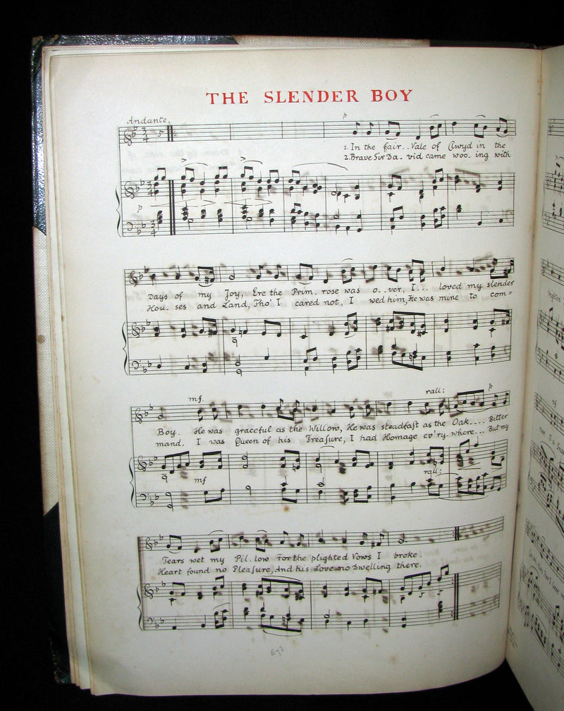 1899 Scarce Victorian Manuscript Music Book - The Slender Boy, None Other, Ich Stand in Dunklen Traumen, etc.
