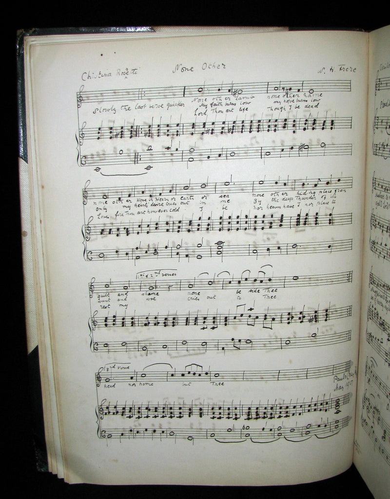 1899 Scarce Victorian Manuscript Music Book - The Slender Boy, None Other, Ich Stand in Dunklen Traumen, etc.