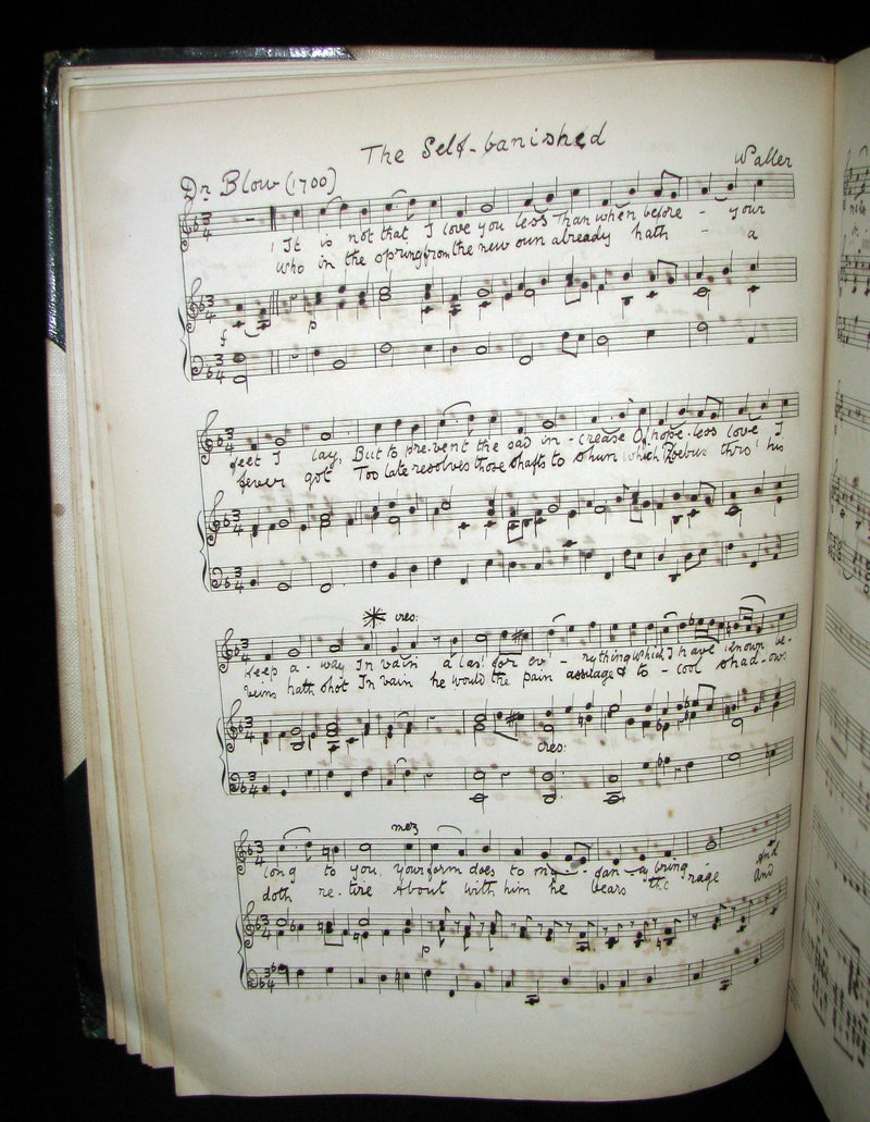 1899 Scarce Victorian Manuscript Music Book - The Slender Boy, None Other, Ich Stand in Dunklen Traumen, etc.