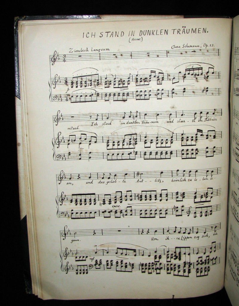 1899 Scarce Victorian Manuscript Music Book - The Slender Boy, None Other, Ich Stand in Dunklen Traumen, etc.