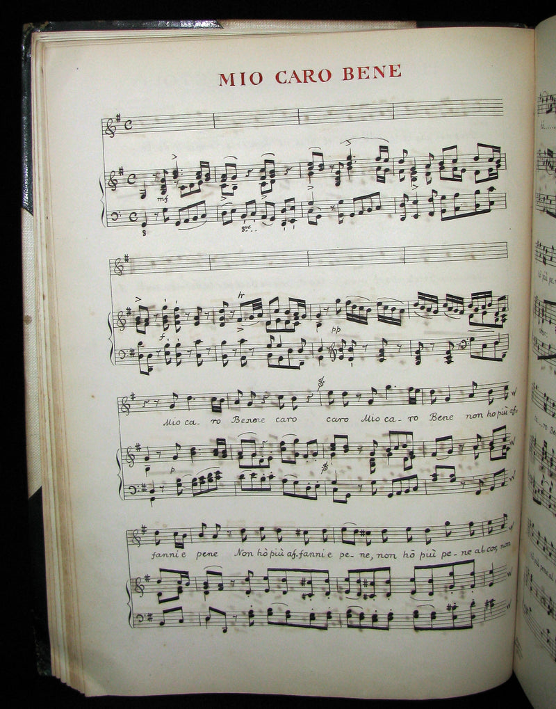 1899 Scarce Victorian Manuscript Music Book - The Slender Boy, None Other, Ich Stand in Dunklen Traumen, etc.