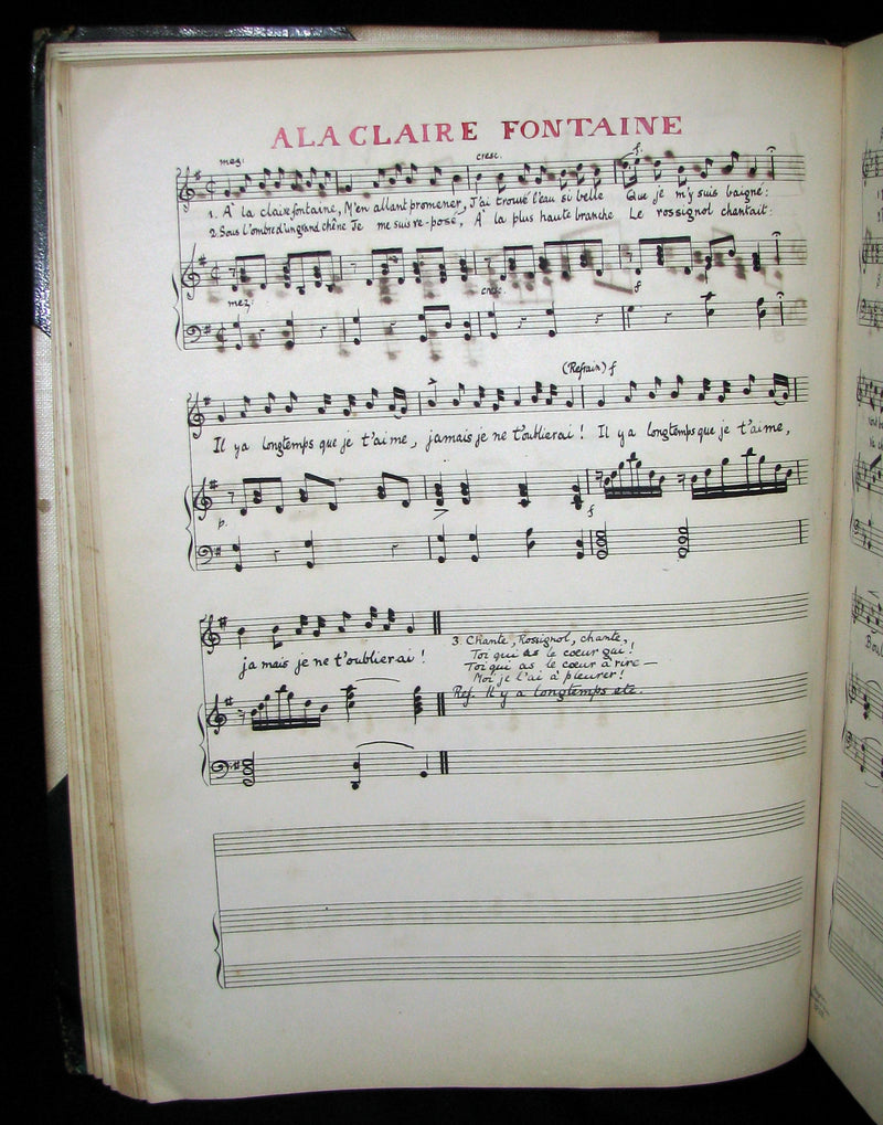 1899 Scarce Victorian Manuscript Music Book - The Slender Boy, None Other, Ich Stand in Dunklen Traumen, etc.