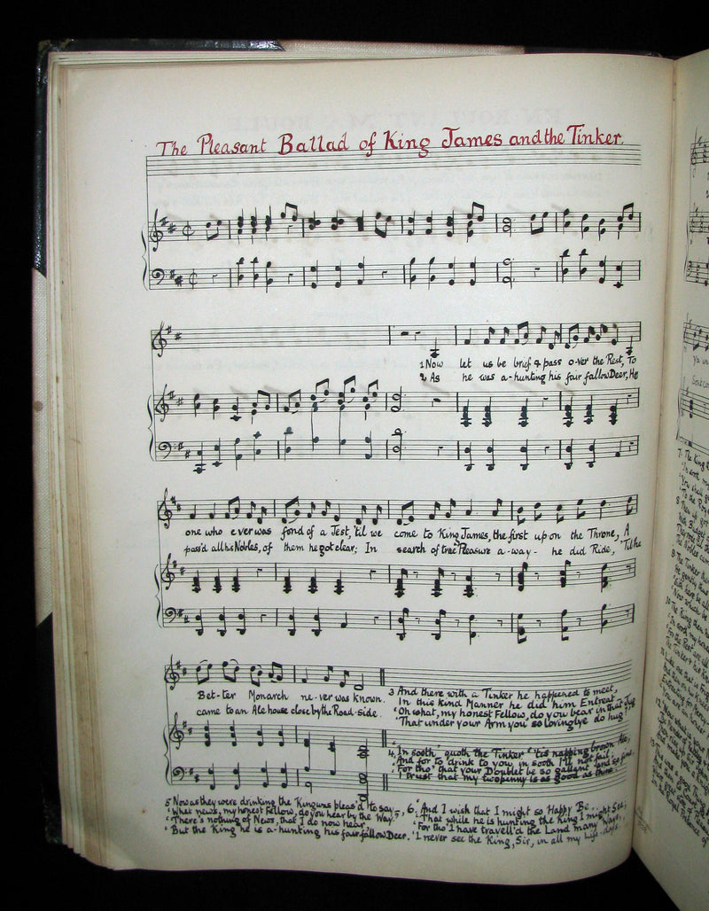 1899 Scarce Victorian Manuscript Music Book - The Slender Boy, None Other, Ich Stand in Dunklen Traumen, etc.