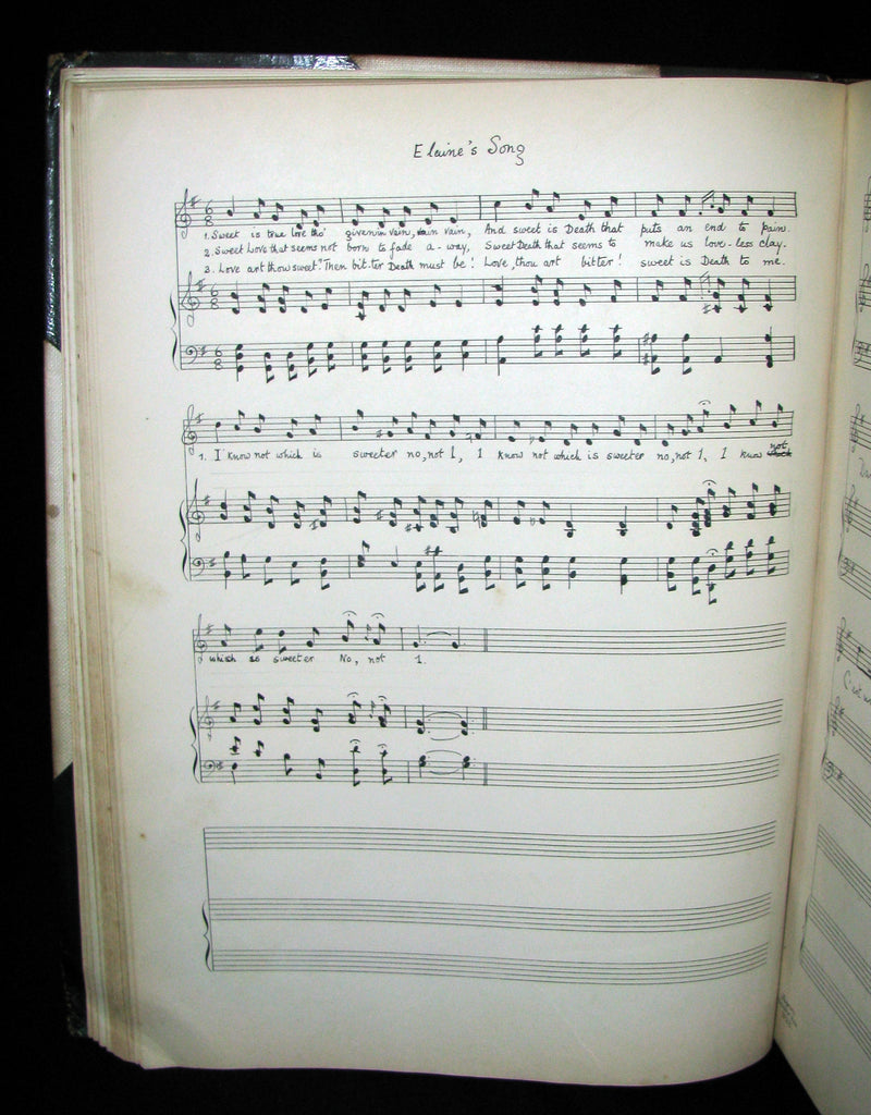 1899 Scarce Victorian Manuscript Music Book - The Slender Boy, None Other, Ich Stand in Dunklen Traumen, etc.