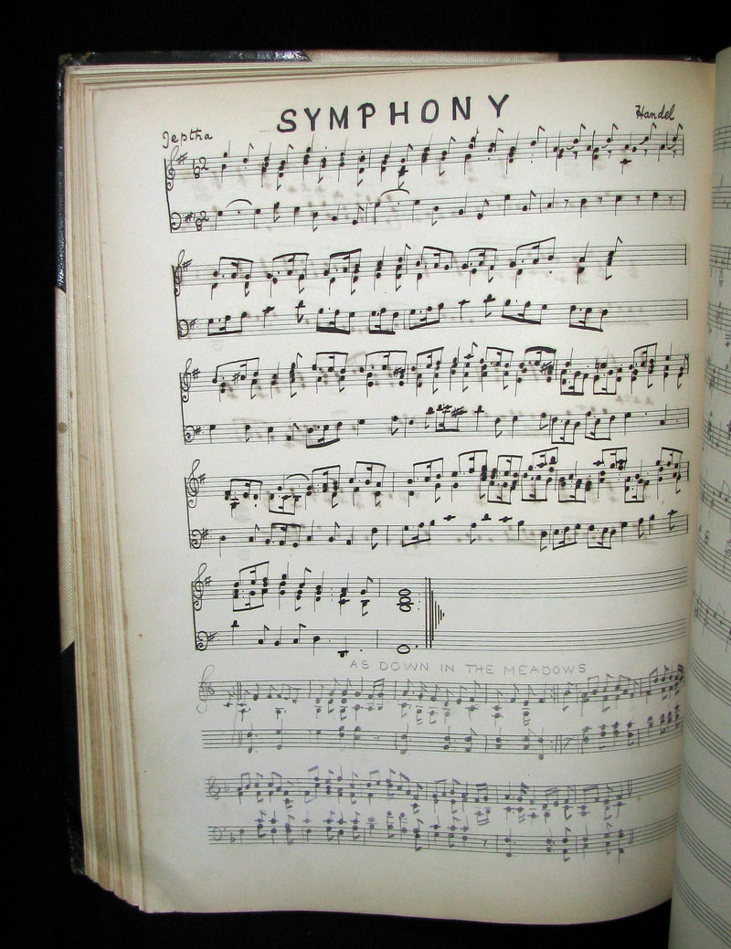 1899 Scarce Victorian Manuscript Music Book - The Slender Boy, None Other, Ich Stand in Dunklen Traumen, etc.