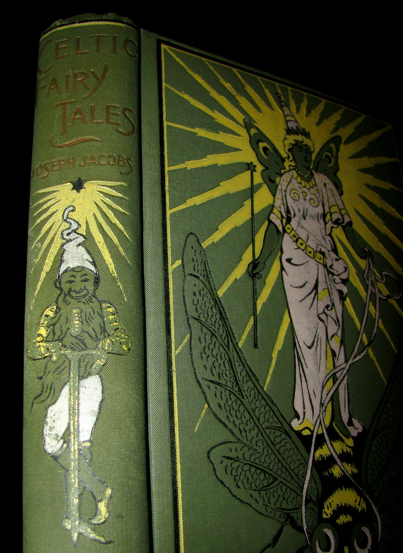 1890 Scarce Victorian Book - CELTIC Fairy Tales by Joseph Jacobs Illustrated by John D. Batten.
