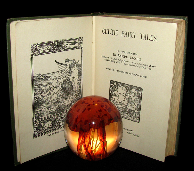 1890 Scarce Victorian Book - CELTIC Fairy Tales by Joseph Jacobs Illustrated by John D. Batten.