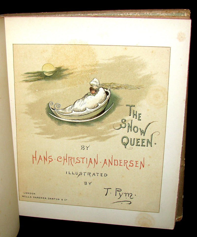 1883 Scarce Victorian Book -  The Snow Queen by Hans Christian Andersen illustrated by T. Pym