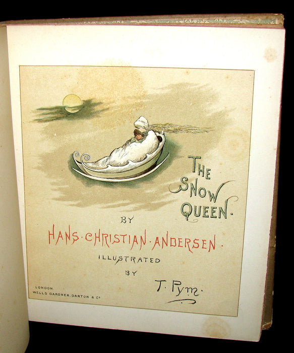 1883 Scarce Victorian Book -  The Snow Queen by Hans Christian Andersen illustrated by T. Pym