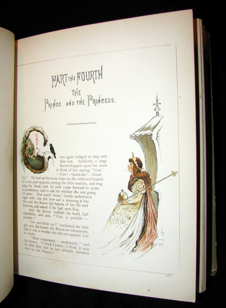 1883 Scarce Victorian Book -  The Snow Queen by Hans Christian Andersen illustrated by T. Pym