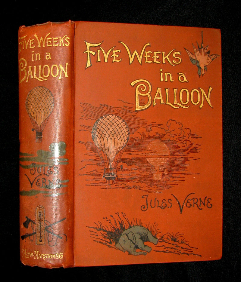1899 Rare Victorian Book - JULES VERNE Five Weeks in a Balloon.