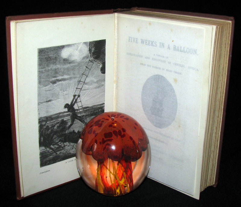1899 Rare Victorian Book - JULES VERNE Five Weeks in a Balloon.