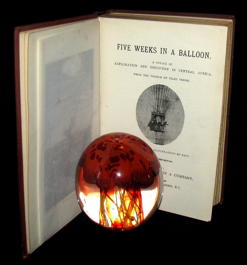 1899 Rare Victorian Book - JULES VERNE Five Weeks in a Balloon.