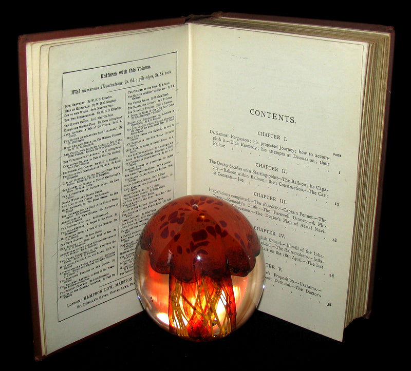 1899 Rare Victorian Book - JULES VERNE Five Weeks in a Balloon.