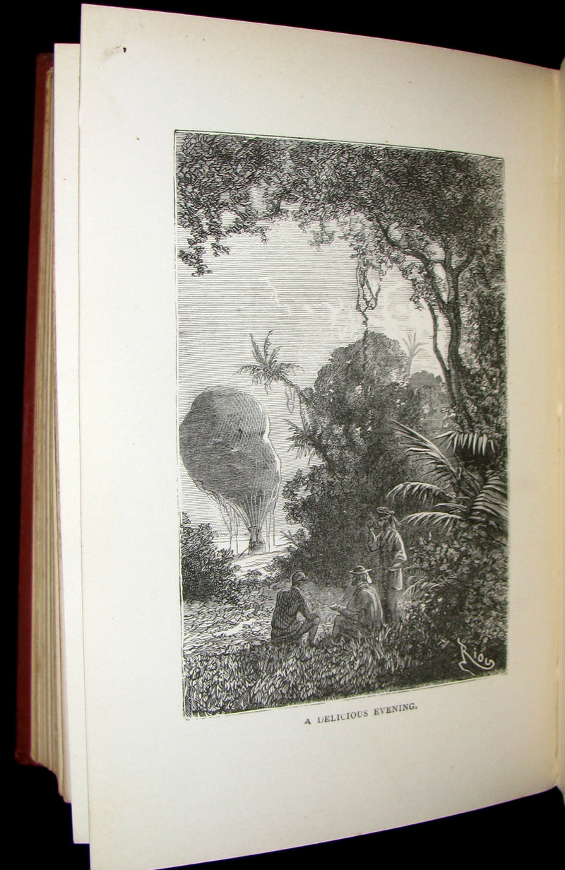 1899 Rare Victorian Book - JULES VERNE Five Weeks in a Balloon.