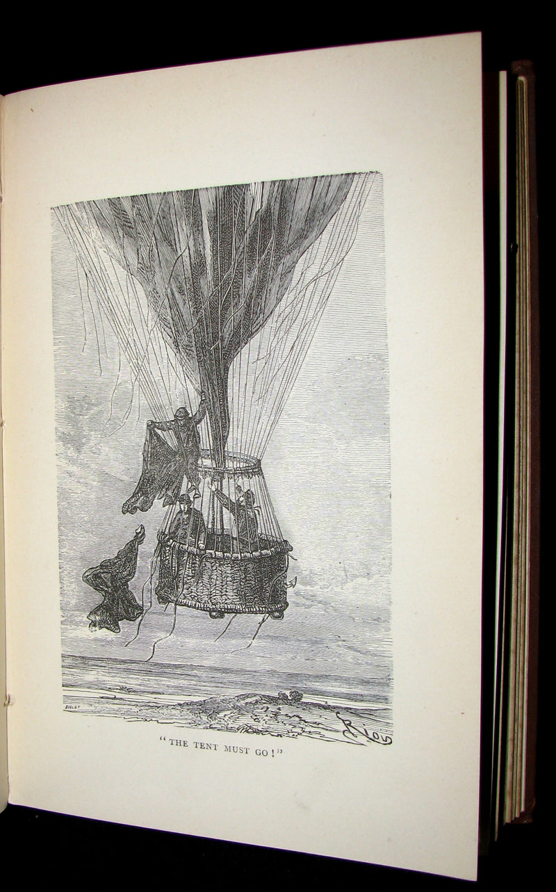 1899 Rare Victorian Book - JULES VERNE Five Weeks in a Balloon.