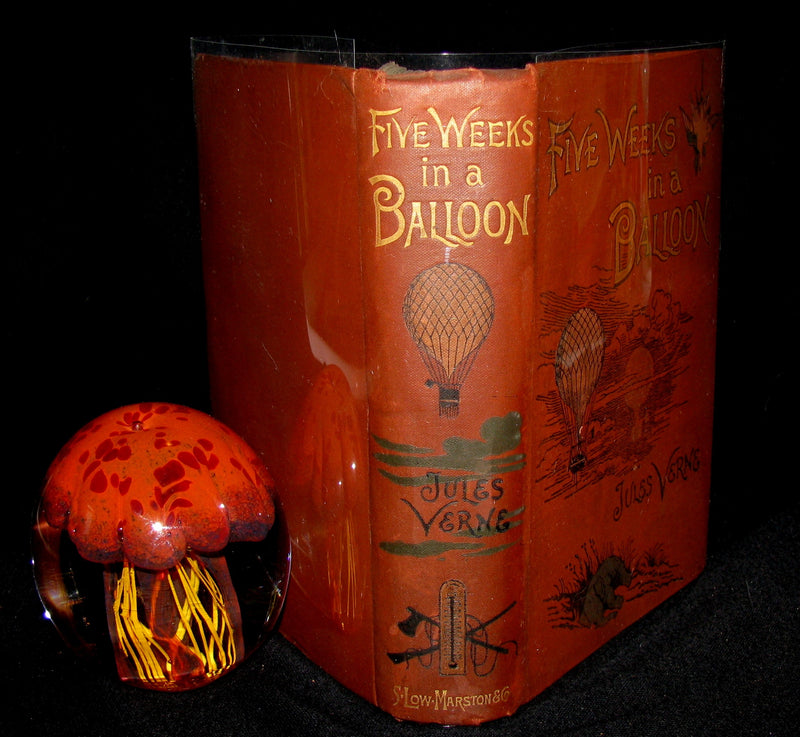 1899 Rare Victorian Book - JULES VERNE Five Weeks in a Balloon.