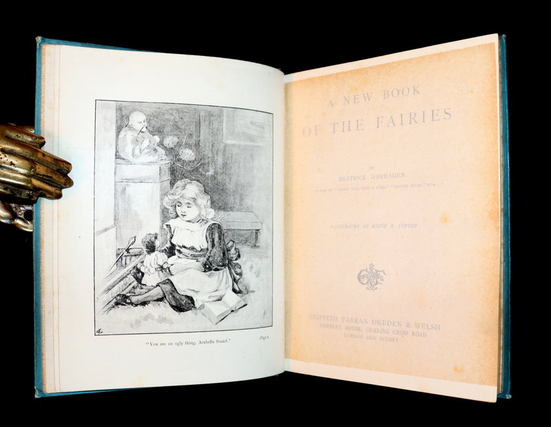 1890 Rare book - A New Book Of The Fairies By Beatrice Harraden illustrated by Edith D. Lupton