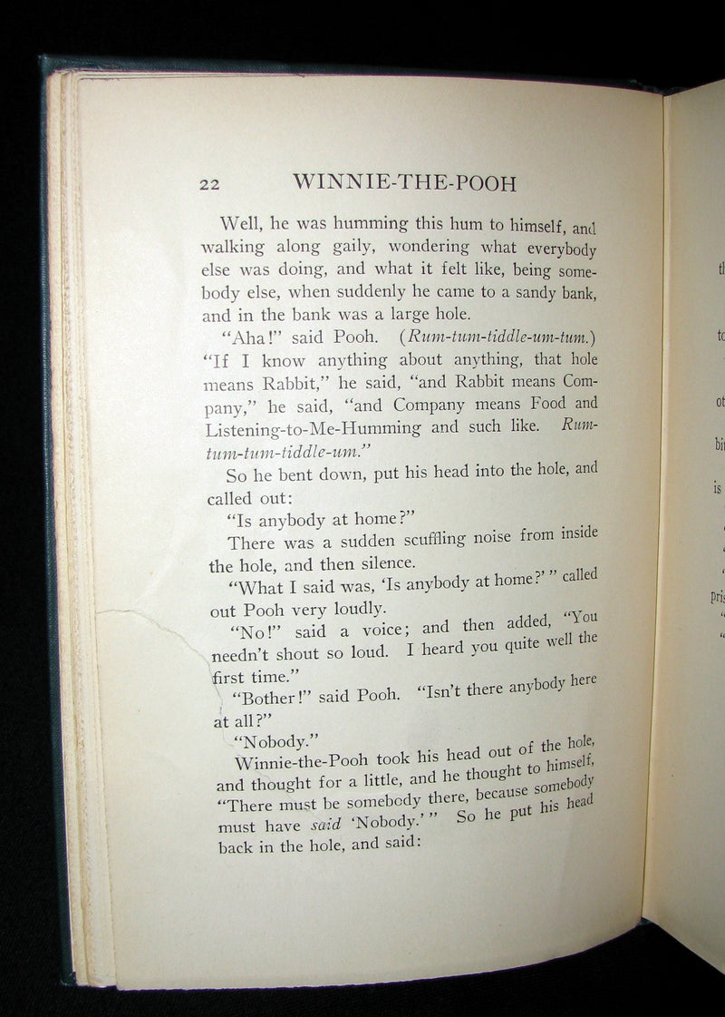 1926  Rare First Edition -  A. A. Milne & Ernest H. Shepard -  WINNIE-THE-POOH