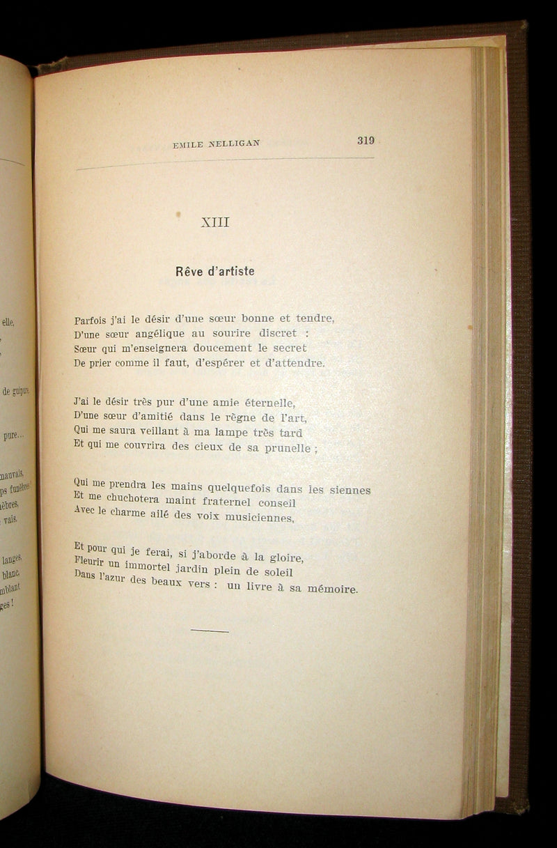 1900 Scarce French book ~ Emile NELLIGAN Soirées du Château de Ramezay FIRST EDITION