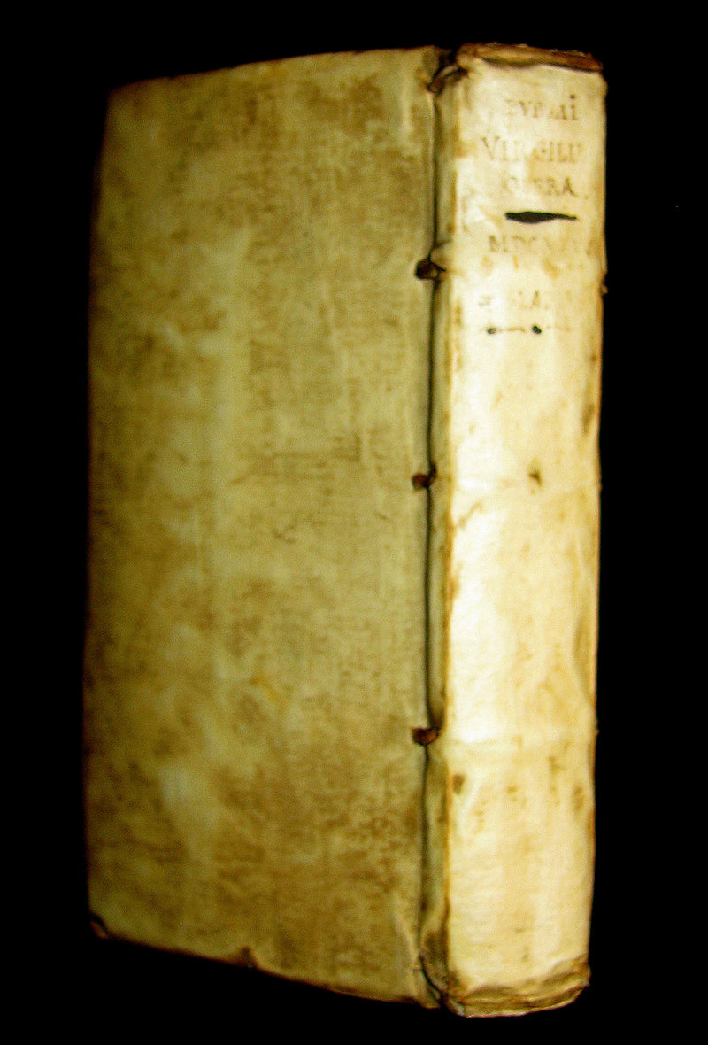 1624 Scarce Latin vellum Book - VIRGIL Works - Pub. Virgilii Maronis Opera (Aeneid, Georgics, etc)