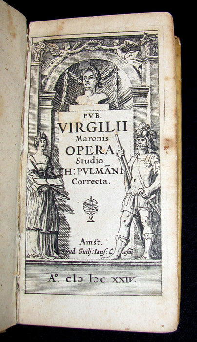 1624 Scarce Latin vellum Book - VIRGIL Works - Pub. Virgilii Maronis Opera (Aeneid, Georgics, etc)