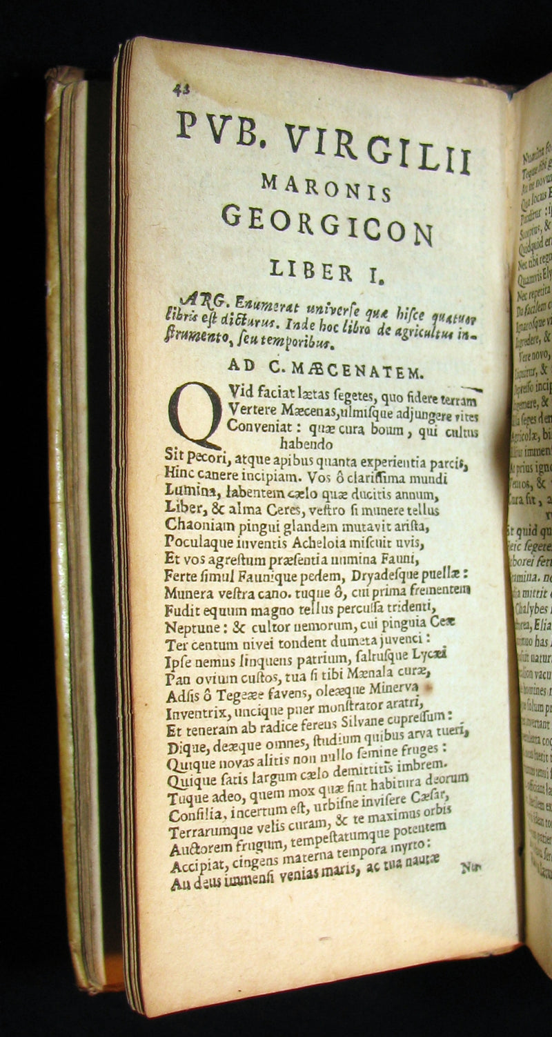 1624 Scarce Latin vellum Book - VIRGIL Works - Pub. Virgilii Maronis Opera (Aeneid, Georgics, etc)