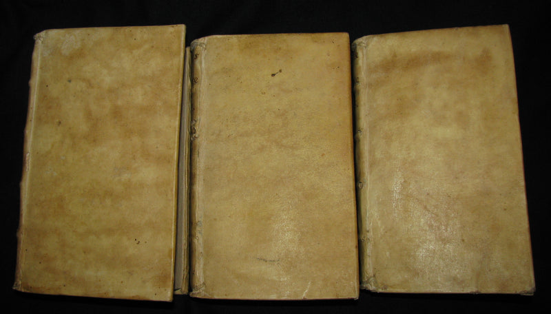1695 Scarce Latin French vellum Bookset - Les Comedies de Terence - Terence's Comedies