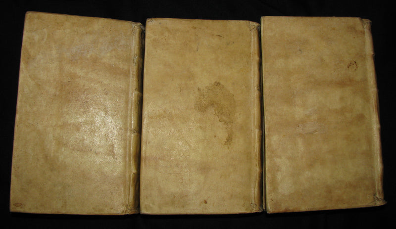 1695 Scarce Latin French vellum Bookset - Les Comedies de Terence - Terence's Comedies