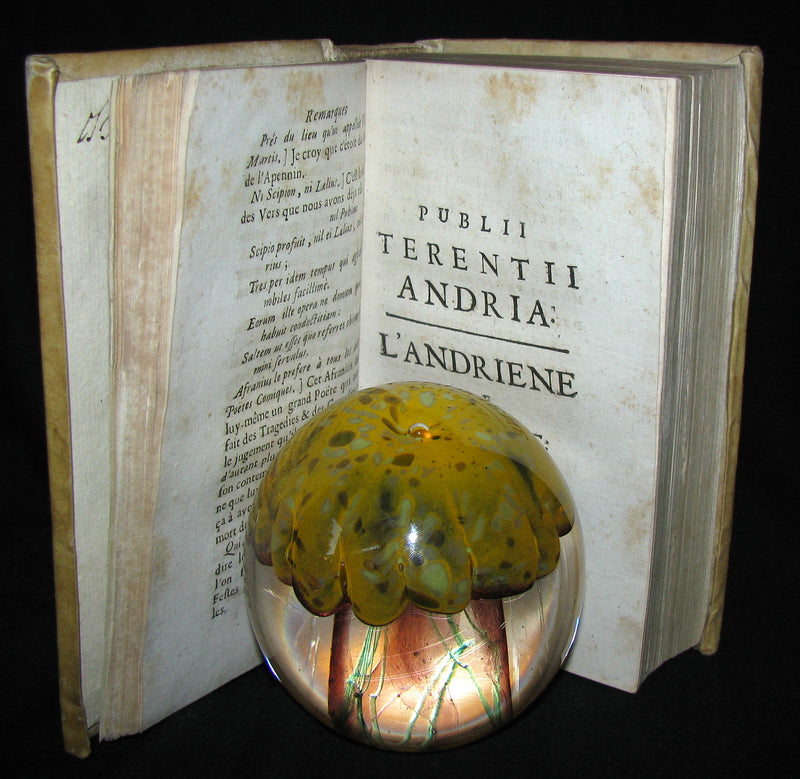 1695 Scarce Latin French vellum Bookset - Les Comedies de Terence - Terence's Comedies