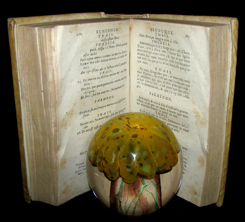 1695 Scarce Latin French vellum Bookset - Les Comedies de Terence - Terence's Comedies