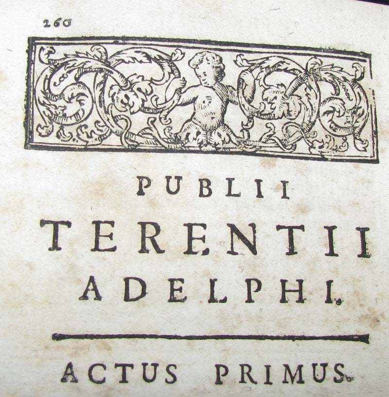 1695 Scarce Latin French vellum Bookset - Les Comedies de Terence - Terence's Comedies