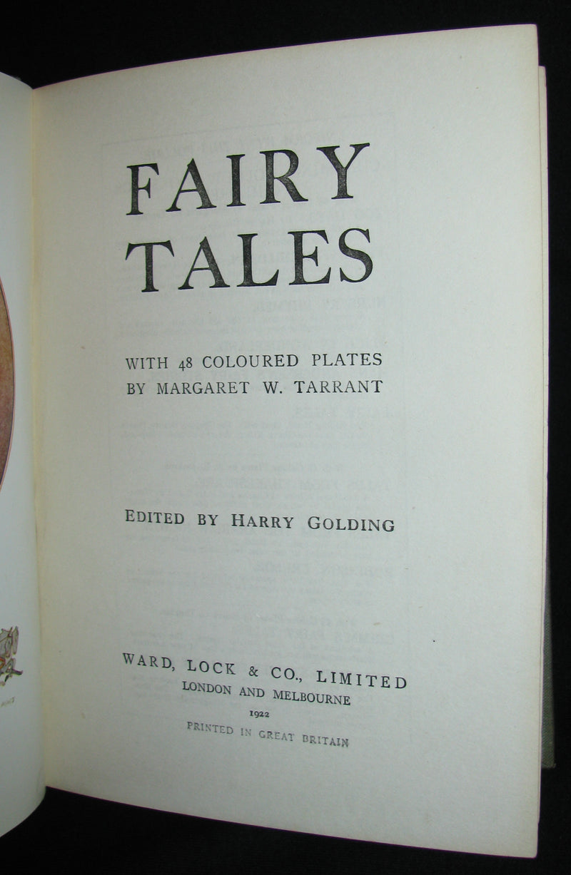 1922 Rare Book -  FAIRY TALES with 48 Coloured Plates By Margaret W. Tarrant