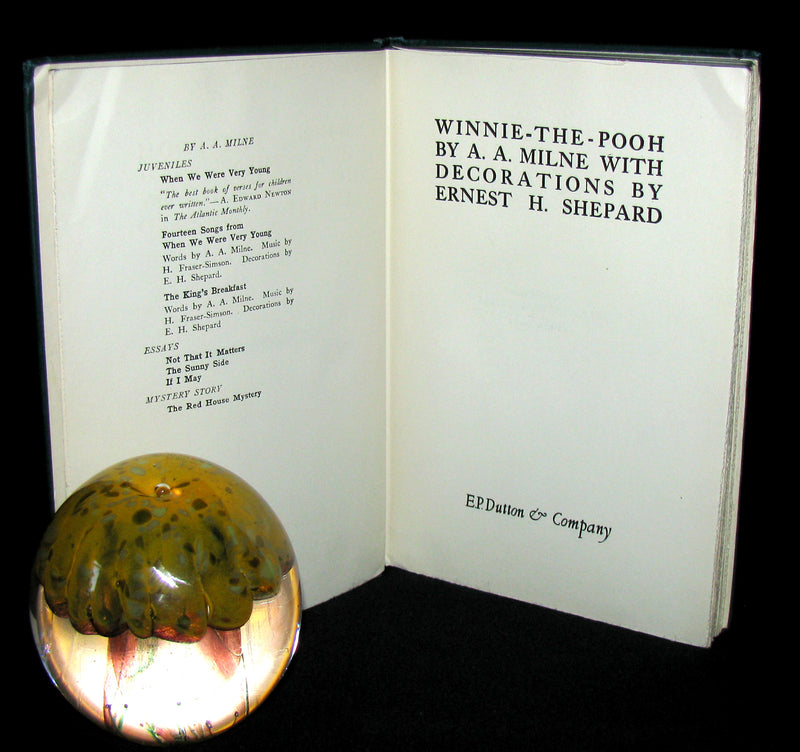 1926  First Edition - A. A. Milne & Ernest H. Shepard -  WINNIE-THE-POOH