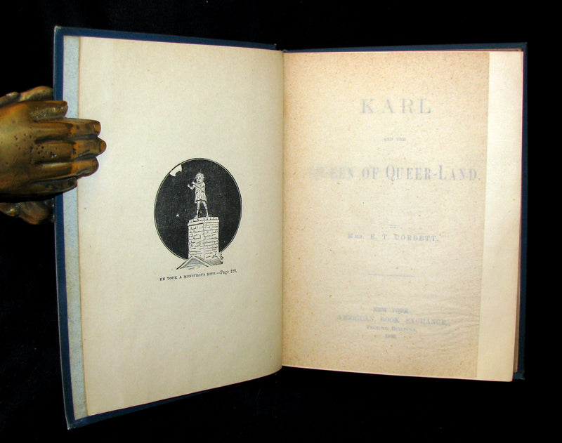 1880 Scarce First Edition Book - KARL and THE QUEEN OF QUEER-LAND. Illustrated.