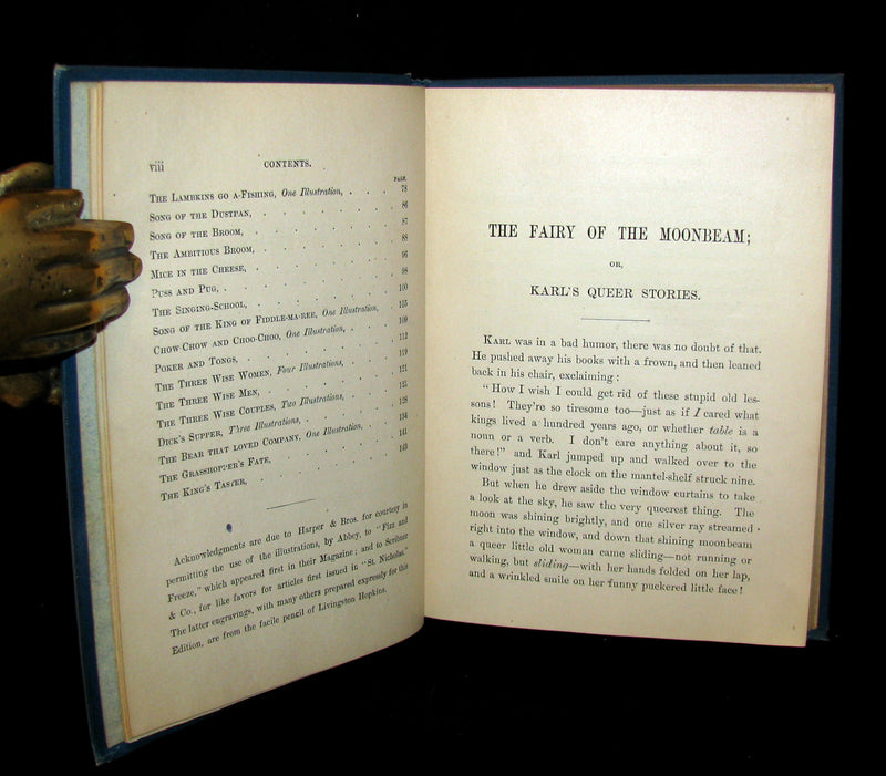 1880 Scarce First Edition Book - KARL and THE QUEEN OF QUEER-LAND. Illustrated.