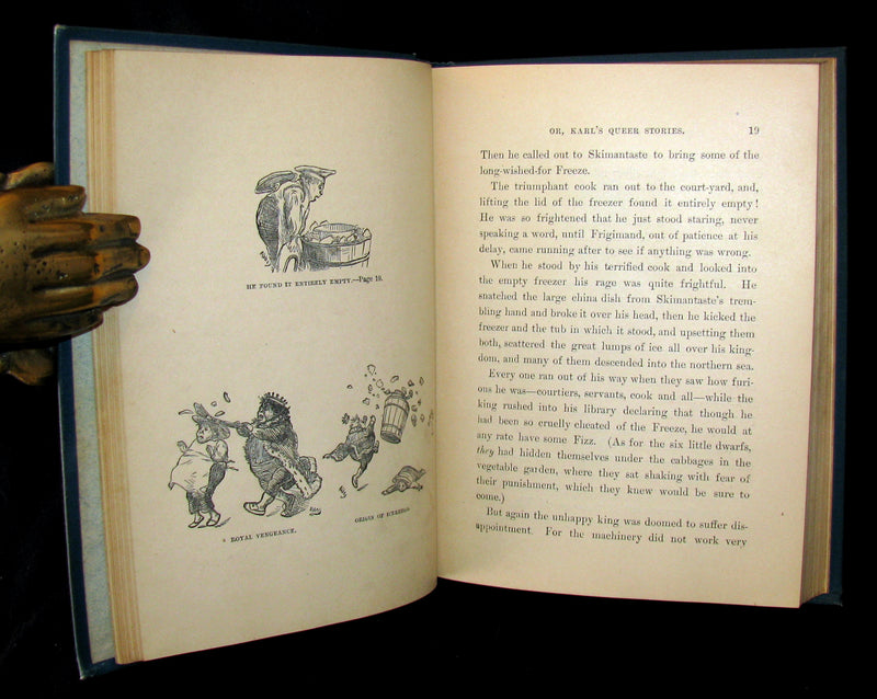 1880 Scarce First Edition Book - KARL and THE QUEEN OF QUEER-LAND. Illustrated.