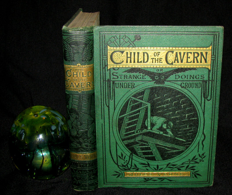 1878 Scarce Second Edition - Jules Verne Child of the Cavern Or Strange Doings Underground